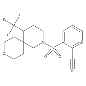 3-[[5-(Trifluoromethyl)-9-oxa-2-azaspiro[5.5]undecan-2-yl]sulfonyl]pyridine-2-carbonitrile Structure
