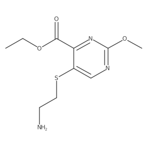Ethyl 5-(2-aminoethylthio)-2-methoxypyrimidine-4-carboxylate Structure