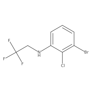 3-bromo-2-chloro-N-(2,2,2-trifluoroethyl)aniline Structure
