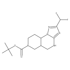 Tert-butyl 4-(difluoromethyl)-2,3,5,7,11-pentaazatricyclo[7.4.0.0,2,6]trideca-3,5-diene-11-carboxylate Structure