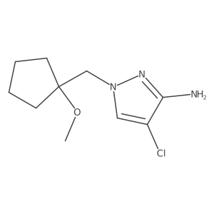 4-chloro-1-[(1-methoxycyclopentyl)methyl]-1H-pyrazol-3-amine结构式