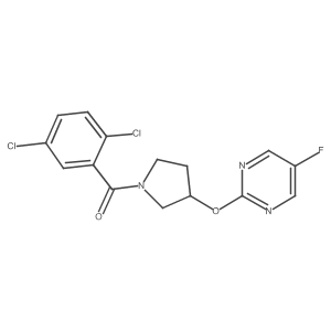 (2,5-Dichlorophenyl)(3-((5-fluoropyrimidin-2-yl)oxy)pyrrolidin-1-yl)methanone结构式