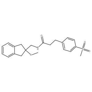 N-((2-methoxy-2,3-dihydro-1H-inden-2-yl)methyl)-3-(4-(methylsulfonyl)phenyl)propanamide结构式