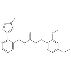3-(2,4-dimethoxyphenyl)-N-((2-(1-methyl-1H-pyrazol-4-yl)pyridin-3-yl)methyl)propanamide Structure