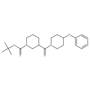 Tert-butyl 3-(4-(pyridin-4-yloxy)piperidine-1-carbonyl)piperidine-1-carboxylate Structure