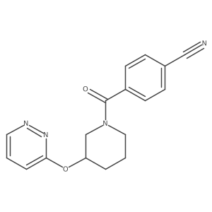 4-(3-(Pyridazin-3-yloxy)piperidine-1-carbonyl)benzonitrile Structure