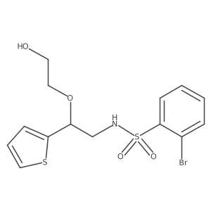 2-[2-(2-Bromobenzenesulfonamido)-1-(thiophen-2-yl)ethoxy]ethan-1-ol结构式