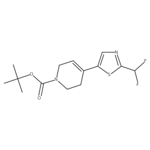 tert-Butyl 4-[2-(difluoromethyl)-1,3-thiazol-5-yl]-1,2,3,6-tetrahydropyridine-1-carboxylate Structure