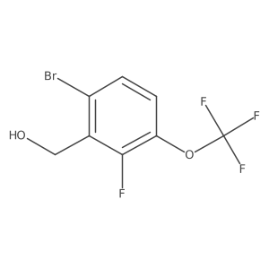 (6-Bromo-2-fluoro-3-(trifluoromethoxy)phenyl)methanol结构式
