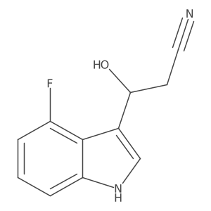 3-(4-fluoro-1H-indol-3-yl)-3-hydroxypropanenitrile Structure