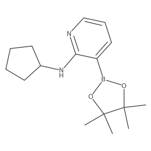 N-Cyclopentyl-3-(4,4,5,5-tetramethyl-1,3,2-dioxaborolan-2-YL)pyridin-2-amine结构式