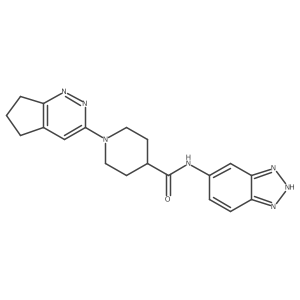 N-(1H-1,2,3-benzotriazol-5-yl)-1-{5H,6H,7H-cyclopenta[c]pyridazin-3-yl}piperidine-4-carboxamide结构式