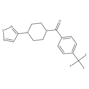 1-(1,2,5-Thiadiazol-3-yl)-4-[4-(trifluoromethyl)benzoyl]piperazine结构式