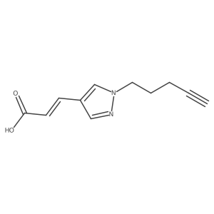 (2E)-3-[1-(pent-4-yn-1-yl)-1H-pyrazol-4-yl]prop-2-enoic acid Structure
