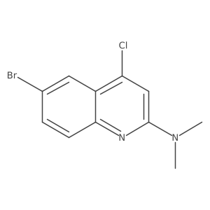 6-bromo-4-chloro-N,N-dimethylquinolin-2-amine Structure
