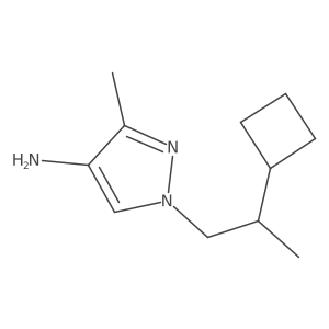 1-(2-cyclobutylpropyl)-3-methyl-1H-pyrazol-4-amine Structure
