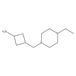 (1r,3r)-3-[(4-Ethylpiperazin-1-yl)methyl]cyclobutan-1-amine结构式