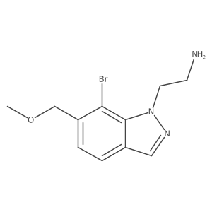 1h-Indazole-1-ethanamine,7-bromo-6-methoxymethyl-,(s)-结构式
