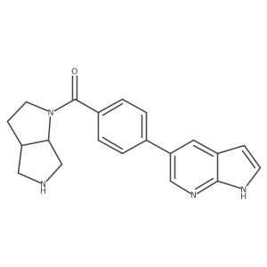 (4-(1H-Pyrrolo[2,3-b]pyridin-5-yl)phenyl)((3aS,6aS)-hexahydropyrrolo[3,4-b]pyrrol-1(2H)-yl)methanone结构式