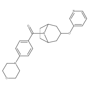 (4-morpholinophenyl)((1R,5S)-3-(pyridin-3-yloxy)-8-azabicyclo[3.2.1]octan-8-yl)methanone Structure