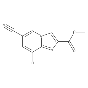 Imidazo[1,2-a]pyridine-2-carboxylic acid, 8-chloro-6-cyano-, methyl ester Structure