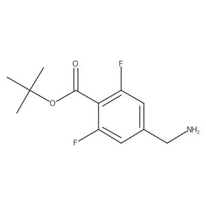 Tert-butyl 4-(aminomethyl)-2,6-difluorobenzoate结构式