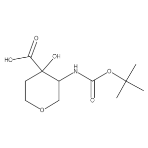 3-{[(Tert-butoxy)carbonyl]amino}-4-hydroxyoxane-4-carboxylic acid结构式