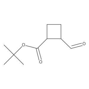 Tert-butyl 2-formylcyclobutane-1-carboxylate结构式