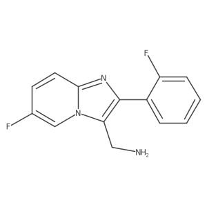 [6-Fluoro-2-(2-fluorophenyl)imidazo[1,2-a]pyridin-3-yl]methanamine Structure