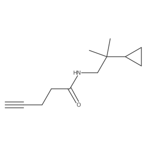 N-(2-cyclopropyl-2-methylpropyl)pent-4-ynamide结构式
