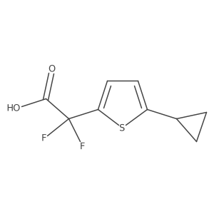 2-(5-Cyclopropylthiophen-2-yl)-2,2-difluoroacetic acid Structure