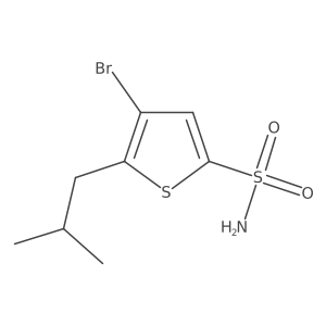 4-Bromo-5-(2-methylpropyl)thiophene-2-sulfonamide Structure