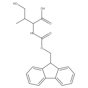 2-((((9H-Fluoren-9-yl)methoxy)carbonyl)amino)-4-hydroxy-3-methylbutanoic acid Structure