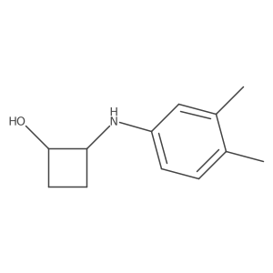 trans-2-[(3,4-Dimethylphenyl)amino]cyclobutan-1-ol结构式