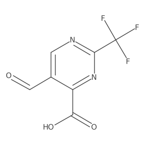 5-Formyl-2-(trifluoromethyl)pyrimidine-4-carboxylic acid结构式