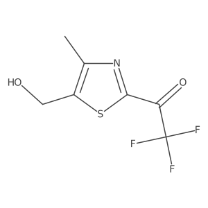 2,2,2-Trifluoro-1-[5-(hydroxymethyl)-4-methyl-1,3-thiazol-2-yl]ethan-1-one结构式