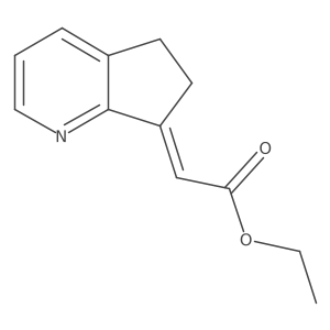 ethyl 2-[(7Z)-5H,6H,7H-cyclopenta[b]pyridin-7-ylidene]acetate Structure