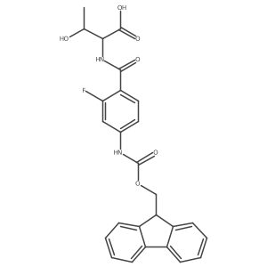 (2S,3R)-2-{[4-({[(9H-fluoren-9-yl)methoxy]carbonyl}amino)-2-fluorophenyl]formamido}-3-hydroxybutanoic acid Structure