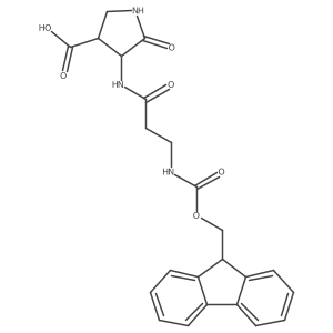 4-[3-({[(9H-fluoren-9-yl)methoxy]carbonyl}amino)propanamido]-5-oxopyrrolidine-3-carboxylic acid Structure