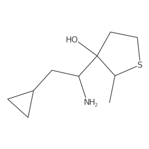 3-(1-Amino-2-cyclopropylethyl)-2-methylthiolan-3-ol结构式