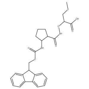 2-({[2-({[(9H-fluoren-9-yl)methoxy]carbonyl}amino)cyclopentyl]formamido}oxy)-3-methoxypropanoic acid结构式