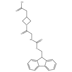 2-{1-[2-({[(9H-fluoren-9-yl)methoxy]carbonyl}amino)acetyl]azetidin-3-yl}acetic acid结构式