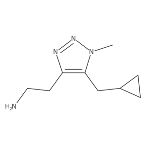 2-[5-(cyclopropylmethyl)-1-methyl-1H-1,2,3-triazol-4-yl]ethan-1-amine结构式