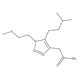2-[1-(2-methoxyethyl)-5-(3-methylbutyl)-1H-1,2,3-triazol-4-yl]acetamide结构式