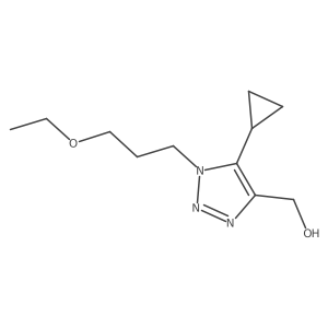 [5-cyclopropyl-1-(3-ethoxypropyl)-1H-1,2,3-triazol-4-yl]methanol结构式