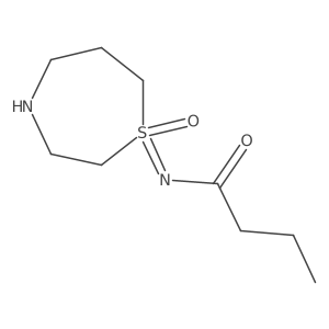N-(1-oxo-1,4-thiazepan-1-ylidene)butanamide结构式