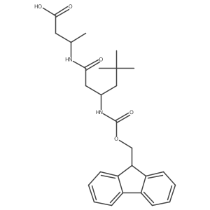 3-[3-({[(9H-fluoren-9-yl)methoxy]carbonyl}amino)-5,5-dimethylhexanamido]butanoic acid结构式