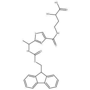 4-({2-[1-({[(9H-fluoren-9-yl)methoxy]carbonyl}amino)ethyl]-1,3-thiazol-4-yl}formamido)-2-hydroxybutanoic acid Structure