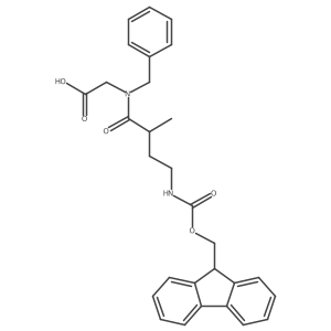 2-[N-benzyl-4-({[(9H-fluoren-9-yl)methoxy]carbonyl}amino)-2-methylbutanamido]acetic acid Structure