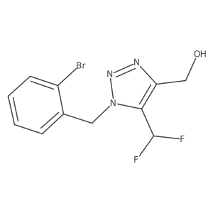 {1-[(2-bromophenyl)methyl]-5-(difluoromethyl)-1H-1,2,3-triazol-4-yl}methanol结构式